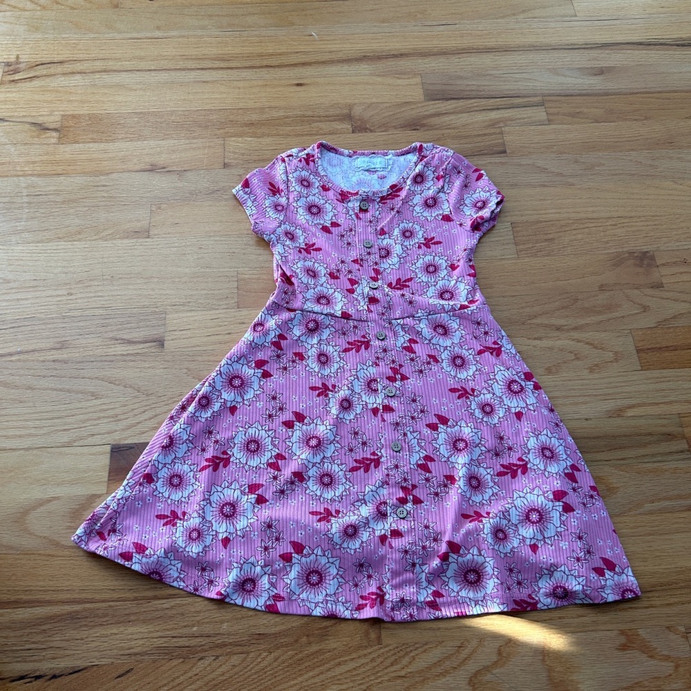 Pink Floral Kids Dress